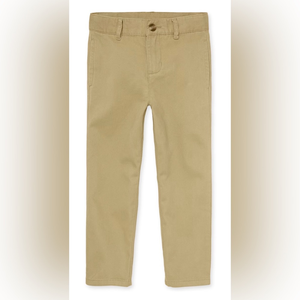 Boys Uniform Stretch Straight Chino Pants Size: 16    color: Flax